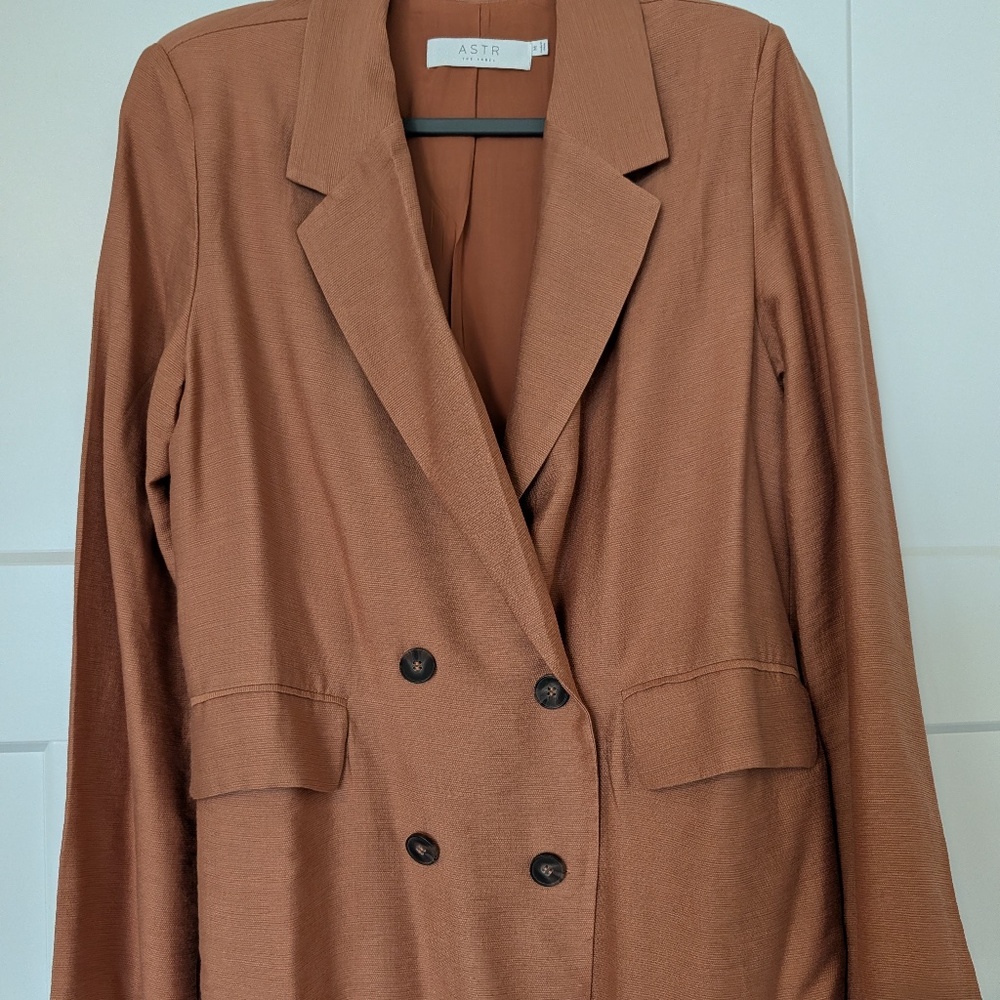ASTR The Label  Womens Rust/Orange Blazer Size M